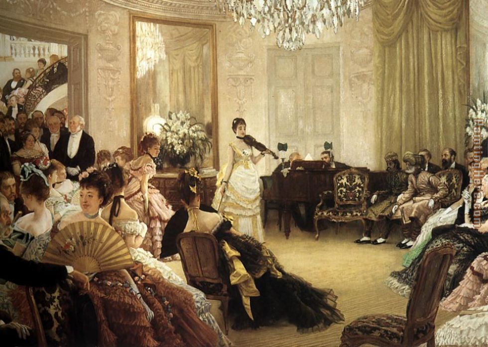 The Concert painting - James Jacques Joseph Tissot The Concert art painting